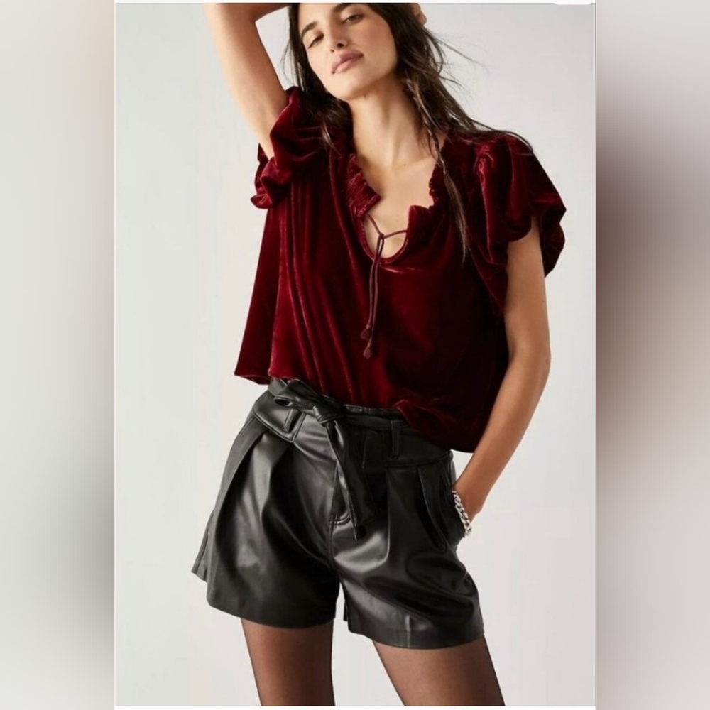 Free people velvet Terese top